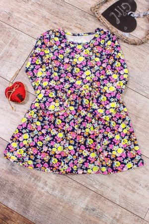 Платье для девочки с цветами - 92 см 