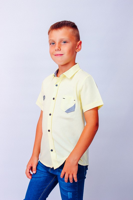 Рубашка для мальчика с коротким рукавом