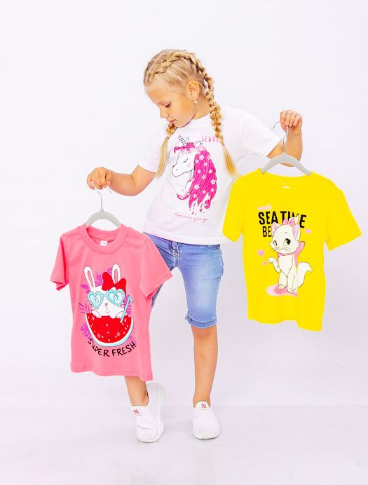 Набор футболок для девочки (3шт.) 6021-001-33-7