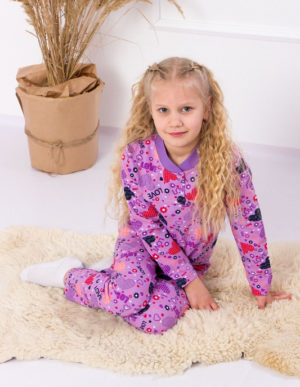 Пижама для девочки на 2 кнопках 6077-002-5