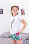 Комплект спальний для дівчинки (підлітковий) (футболка+шорти) p-4605