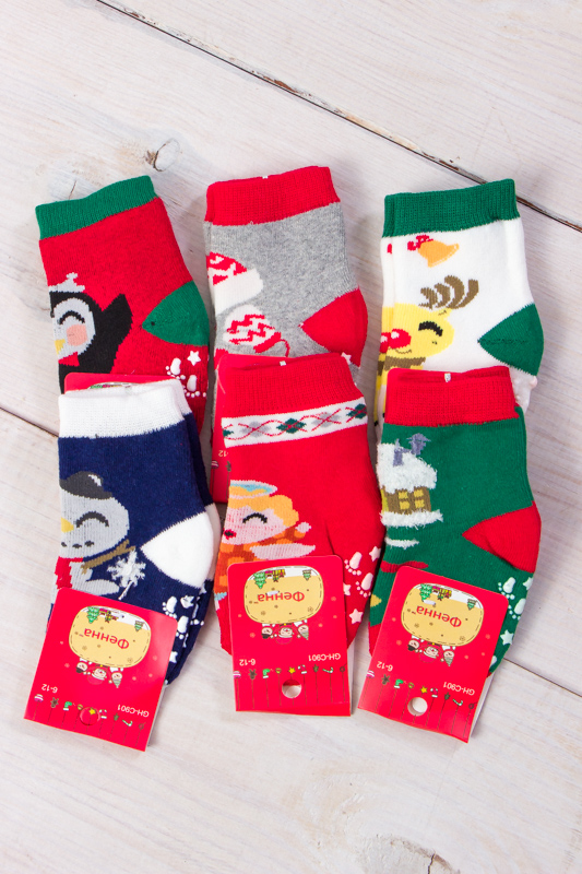 Шкарпетки ясельні (новорічні) зима p-9171