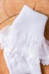 Носки для дівчинки з рюшою p-11295